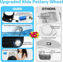 Pottery Wheel for Kids - Complete Pottery Kit & Tools for Beginners, Plug-in Rechargeable Battery, Upgraded Detachable Turntable Adjustable Speed, DIY Clay Maker for Kids 9-12 (Black, Patented) by TinyTreasures Baby Boutique