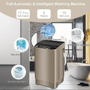 17.7 lbs Full Automatic Washing Machine with LED Display Compact Washing Machine with Drain Dump, 10 Wash Programs and 8 Water Levels Ideal for Dorms, Apartments, RV, Gold, KB03 GOLD6-3 by CozyNest Decor