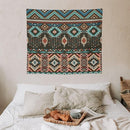 HZOHNAGO Aztec Tapestry Turquoise Blue and Brown and Native American Tribal Pattern Printed Wall Tapestry Wall Hanging for Bedroom Living Room Dorm 60" W x 50" H by CozyNest Decor