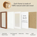 IBUYKE 8x10 Picture Frame,Solid Oak Wood 8x10 Photo Frame with Mat to 5x7,10x8 Picture Frames With Tempered Glass,Tabletop or Wall Mount Display,Home Decor,Walnut Oak 8 x 10 Frame,UWPF0810H by CozyNest Decor