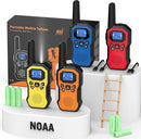 Walkie Talkies for Adults Long Range 2 Way Radios for Kids Rechargeable 4 Pack, Hiking Camping Skiing Cruising Gear with Lamp, USB-C, SOS Siren, NOAA Alert, iVOX Hands-Free, One-Touch Pairing by TinyTreasures Baby Boutique