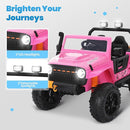 Toddler Ride On Truck Electric Car Kids Ride On Truck Car Ride on Toys for Kids Ages 3+ Large Battery Powerful Jeep with Remote Control 2 Speeds LED Light Horn Music Toddlers(Pink) by TinyTreasures Baby Boutique