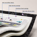 Car Portable Baby Play Mat 50x50 Playpen Mat Upgraded Thicken Baby Floor Play Mat Non-Slip Cushioned Crawling Mat Waterproof Activity Playmats for Babies Toddlers Infants (50x50, Letter Car) by TinyTreasures Baby Boutique
