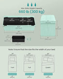 SONGMICS MAZIE Collection - Storage Ottoman Bench, Foldable Foot Rest, 15 x 43 x 15 Inches, End of Bed Bench, Storage Chest, Load 660 lb, Living Room, Bedroom, Entryway, Moonlight Green ULSF604C01 by CozyNest Decor