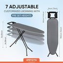 Classic Ironing Board 43" X 13" W/with Iron Rest | Full Metal Construction| Height Adjustable | Heat & Scorch Resistant Fabric | Anti-Skid Feet | Easy to Fold (Dark Grey) by CozyNest Decor