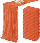 Orange Cheesecloth Table Runner 20 Pack 10FT Boho Fabric Rustic Cheese Cloth Table Runner for Wedding 20 x 120 Inch Long Bridal Shower Baby Shower Gauze Sheer Birthday Party Table Decorations by CozyNest Decor