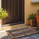 Door Mat Welcome Mat, Heavy Duty Door Mat 17.7 x 29.5 Inch Front Door Mat Rug Doormat for Outdoor Entrance Home Non-Slip Rubber Rug for Front Door, Outside, Entryway, Patio (Brown Welcome) by CozyNest Decor