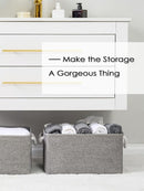 TheWarmHome Large Storage Bins- Storage Baskets for Organizing Shelves, Basket Organizer for Closet Bookshelf Dog Toy Nursery Clothes Laundry Home Organization, Fabric Storage Cubes W/Handles by TinyTreasures Baby Boutique