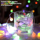 Minetom 33 Feet 100 Led Mini Globe String Lights, USB Fairy String Lights Plug in, 8 Modes with Remote, Decor for Indoor Outdoor Party Wedding Christmas Tree Garden, Warm and Multi by CozyNest Decor