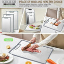 Titanium Cutting Board Double-sided non-slip silicone edging Pure Titanium Cutting Boards for Kitchen - Double-Sided Food-Grade Chopping Board Non-Stick Durable and easy to clean (Small) by CozyNest Decor