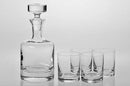 European-Made Decanter Gift Set | 1 Handmade European Lead-free Crystal Decanter with Stopper (30 Fl Oz) & 4 Crystal Whisky Glasses (11 FL Oz) by CozyNest Decor