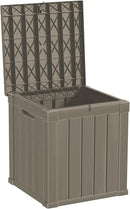 50 Gallon Double-Wall Resin Deck Box - Lockable Waterproof Outdoor Storage Box, 515lbs Capacity & Doubles as Seating for Patio Furniture - Garden Tools, Pool Accessories (Brown) by CozyNest Decor