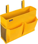 Surblue Bedside Caddy Hanging Bed Organizer Storage Bag Pocket for Bunk and Hospital Beds, College Dorm Rooms Baby Bed Rails, Camp 4 Pockets and 2 Hooks (Small, Yellow) by CozyNest Decor