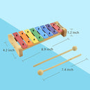 MUSICUBE Xylophone with Harmonica for Kids Orff Instruments Wooden Xylophone with Mallets Toddler Baby Musical Instrument Educational Music Toys Christmas Day Gifts for Boys Girls by TinyTreasures Baby Boutique