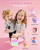YLL Mini Karaoke Machine for Kids Adults: Portable Loud Speaker with 3 Wireless Microphones -Most Popular Birthday Party Gifts for Girls Boys 3, 4, 5, 6, 7, 8, 9, 10+ Year Old Toys Party (Pink-3 Mics) by TinyTreasures Baby Boutique