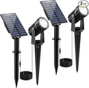 Solar Spot Lights Outdoor, Solar Landscape Spotlights IP65 Waterproof 9.8ft Cable, Auto On/Off Outdoor Wall Lights for Garden Yard Driveway Porch Walkway Pool (6000K White 2 Pack) by GreenHaven Gardens