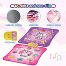 VATOS Double Dance Mat for Girls - 4 Game Modes & 9 Challenge Levels with Adjustable Volume, Led Light & Wireless Bluetooth | Music Play Mat Birthday Gifts Toys for Kids Ages 3 4 5 6 7 8 9+ Years Olds by TinyTreasures Baby Boutique