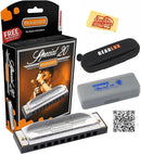 Hohner Special 20 Harmonica - Key of B Bundle with Case, Pouch, Online Manual, and Austin Bazaar Polishing Cloth by TinyTreasures Baby Boutique