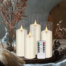 24-Pack Acrylic LED Flameless Pillar Candles with Remote & Timer, Battery Powered - Perfect for Indoor/Outdoor Decor,Wedding,BBQ and Gift - Easily Create a Magical Atmosphere. by CozyNest Decor