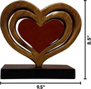 Decozen Gifts for Mom - Wooden Heart Sculpture - Mother's Day Birthday Gifts, Home, Office, Living Room, Shelf, Fireplace, Farmhouse, Tabletop, Boho and Mantle Decor - Mothers Day Decorations by CozyNest Decor