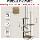 AZERPIAN Plant Stand 6 Tier Indoor Metal Flower Shelf for Multiple Plants Corner Tall Flower Holders for Patio Garden Living Room Balcony Bedroom, Black by GreenHaven Gardens
