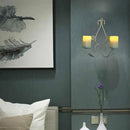3 in 1 Lighting Chandelier, Metal Wall Sconce Set of 2, Table Centerpiece for Indoor or Outdoor, Chain and Candles Included, White by GreenHaven Gardens