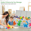 Large Toy Box Chest Organizer with Flip Lid for Kids, Collapsible Oxford Toy Storage Box with Handles for Boys Girls, Sturdy Waterproof Storage Organizer for Bedroom Playroom Nursery, 37.7×12.5×15.7'' by TinyTreasures Baby Boutique