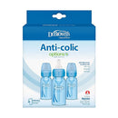 Dr. Brown’s Natural Flow® Anti-Colic Options+™ Narrow Baby Bottles 4 oz/120 mL, with Level 1 Slow Flow Nipple, 3 Pack, 0m+ Blue by TinyTreasures Baby Boutique