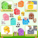 Learning Toy for Toddlers 1 2 3 Year Old, 10 Farm Animal Toys & 10 Barns, Counting, Matching & Sorting Montessori Educational Sensory Toys, Christmas Birthday Easter Gift for Baby Boy Girl 1-3 by TinyTreasures Baby Boutique