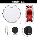 Snare Drum Kit, 14" x 5.5" Marching Snare Drum + Storage Padded Bag + Silent Mute Pad + A Pair Of 5A Drumsticks + Drums Key, Portable Drums Hardware Set for Adults Kids Student Beginners (Red) by TinyTreasures Baby Boutique
