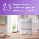 Philips Avent Baby Bottle Sterilizer and Dryer Premium, Removes 99,9% of Bacteria, Chemicals Free, Capacity 6 Bottles/Teats/Accessories, Modular Space Saving Design, Model SCF293 by TinyTreasures Baby Boutique