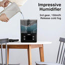 Air Humidifiers for Bedroom and Baby, Home & Plants - KUICH 2.4L Cool Mist Humidifiers for Nursery, 26db Quiet Top Fill Air Humidifier Lasts Up to 30 Hours, Auto Shut-Off, Easy to Fill and Clean,Black by TinyTreasures Baby Boutique