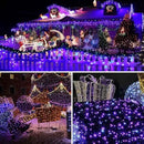Toodour Solar Christmas Lights, 2 Packs Total 144ft 400 LED 8 Modes Solar String Lights, Waterproof Solar Outdoor Christmas Lights for Garden, Patio, Fence, Balcony, Christmas Tree Decor - Purple by GreenHaven Gardens