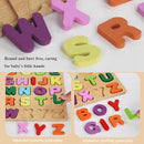 Wooden Puzzles for Toddlers, 2pack Alphabet Shape Puzzles for Kids Wooden Montessori Toddler Wooden Alphabet Number Shape for Kids 3 Years Old Boys & Girls by TinyTreasures Baby Boutique