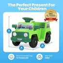 6V Toddler Ride On Car Interactive Electric Car with Horn LED Front Light Rear Storage Ocean Theme Perfect for Boys & Girls 18+ Months Safe & Fun for Little Explorers(Green Ocean) by TinyTreasures Baby Boutique