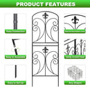 Skcoipsra Decorative Garden Fence 10 Pack, 37.5in(H) x 10.8ft(L) Animal Barrier Fence, Rustproof Metal Fencing for Yard, Dog Rabbits Wire Section Garden Edging Border for Yard Patio Garden, Arched by GreenHaven Gardens