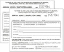 Annual Vehicle Inspection Label 50 Pack Interior Vehicle Inspection 2-Ply Adhesive Vinyl with Mylar Laminate 5" x 4" Meet DOT Requirements by GreenHaven Gardens