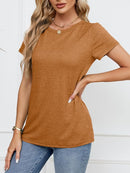 Soft Short Sleeve Shirts for Women, Crew Neck T Shirts for Women Loose Fitting Lightweight Top Basic Tee Shirt by TinyTreasures Baby Boutique