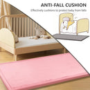 Play Mat for Babies Toddlers,1.3" Thick Elasti-Foam Anti-Fall Cushion Mat for kids Room,28×72 Bedroom Bedside Rugs,Water-Repellent Soft Coral Velvet,Non-Slip(Pink) by TinyTreasures Baby Boutique
