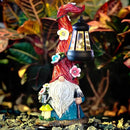 Solar Gnome Garden Statue Lights Gnome Figurine with Solar Lantern, Outdoor Garden Waterproof Ornaments Decorations for Yard Lawn Patio – Ideal Gift for Women Mom Grandma by CozyNest Decor