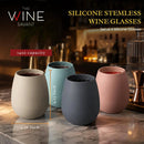 Unbreakable Silicone Stemless Wine Glassware | Set of 4 by The Wine Savant