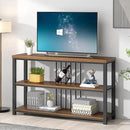 FOLUBAN Console Table for Entryway, Narrow Sofa Table with 3 Tier Storage Shelf for Living Room Hallway Behind Couch, Rustic Walnut by CozyNest Decor