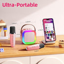 Kinglucky Mini Karaoke Machine for Kids, 2025 TOP Birthday Gifts Ideas for 3-12 Year Old Girls, Christmas Party Gifts Kids' Personal Video Players Accessories with Wireless Microphone - Pink by TinyTreasures Baby Boutique