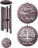 Sympathy Wind Chimes Life Tree, 36inch Personalized Memorial Wind Chimes, Cardinal Wind Chime for Loss of Loved Dad/Mom, Sympathy Gifts Memorial Gifts, Deep Tone Outdoor Decorations by CozyNest Decor