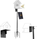 Bird House Pole Kit, Heavy-Duty Adjustable Pole for Outdoors with 5 Prongs Base,Metal Universal Support Pole for Bird Feeders,Solar Pannel,Black by GreenHaven Gardens
