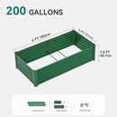 YITAHOME 6x3x1.5 2pcs Large Raised Garden Bed Kit, Galvanized Metal Planter Box with Gloves, Ground Nails, Support Rod, Outdoor Above Ground Planters for Plants Vegetables Flowers, Green by GreenHaven Gardens