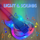 Guitar and Microphone Play Set for Boys New Upgrade,Karaoke Machine with Music&Light,Microphone Toys with Stand,Adjustable Height Guitar Toys for Kids,Toddlers,Child by TinyTreasures Baby Boutique