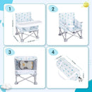 Portable Baby Booster Seat with Tray, Toddler Booster seat for Dining, Camping, Travel, Baby Beach Chair 6 Months to 3 Years Old Indoor Outdoor Use CH2405 by TinyTreasures Baby Boutique