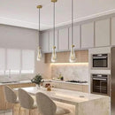 Raindrop Pendant Lights Set of 3, Pendant Lights Kitchen Island 3 Pack, Teardrop Glass Pendant Lights for Bedroom Bathroom, Island Lights, Chandelier for Living Room Hallway, Bulb Included by CozyNest Decor