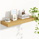 Heimlove 36 Inch Floating Shelves for Wall,10 Inch Deep Wood Shelves with Invisible Brackets,Wall Mounted Storage & Display Shelves for Bedroom,Living Room,Kitchen,Office,Oak Color by CozyNest Decor